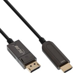 DisplayPort zu HDMI AOC Konverter Kabel, 4K/60Hz, schwarz, 50m