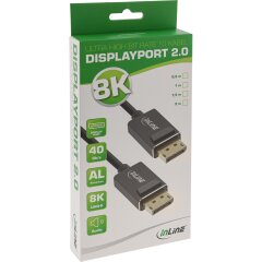 DisplayPort 2.0 Kabel, 8K4K UHBR, schwarz, vergoldete...