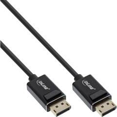 DisplayPort 2.0 Kabel, 8K4K UHBR, schwarz, vergoldete Kontakte, 1m