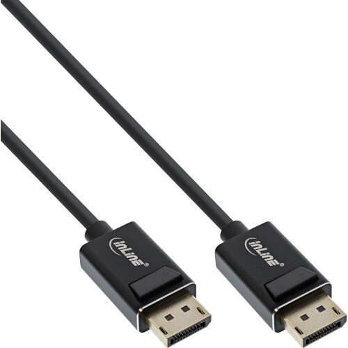 DisplayPort 2.0 Kabel, 8K4K UHBR, schwarz, vergoldete Kontakte, 3m