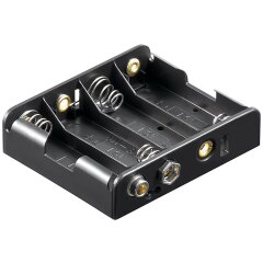 4x AA (Mignon) Batteriehalter Druckknopf