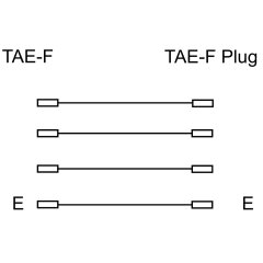 TAE-F-Verlängerung 4-polig 3 m