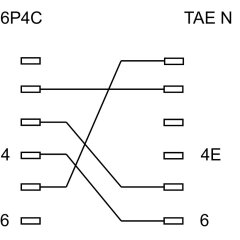TAE-N-Anschlusskabel 4-polig 3 m