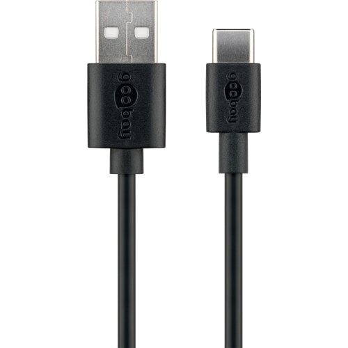 USB-C&trade; Lade- und Synchronisationskabel 3 m, schwarz