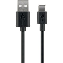 USB-C™ Lade- und Synchronisationskabel 0.5 m, schwarz