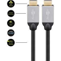HDMI&trade;-High-Speed-Kabel mit Ethernet (Goobay Series 2.0) 3 m