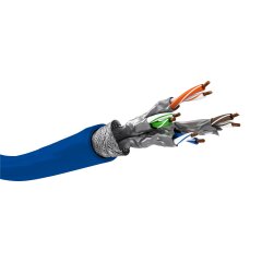 CAT 7A+ Netzwerkkabel, S/FTP (PiMF), Blau 100 m