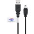 USB 2.0 Hi-Speed Kabel mit USB Zertifikat, Schwarz 3 m