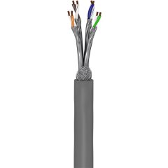 CAT 6A Netzwerkkabel, S/FTP (PiMF), Grau 50 m
