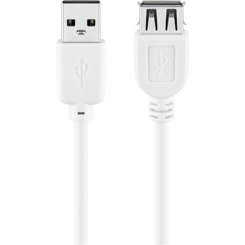 USB 2.0 Hi-Speed Verl&auml;ngerungskabel, wei&szlig; 1.8 m