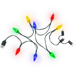 Smartphone-USB-Ladekabel mit LED-Leuchten