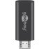 Micro-USB/USB-C&trade; OTG Hi-Speed Adapter f&uuml;r den Anschluss von Ladekabeln Grau
