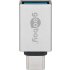USB-C&trade;/USB A OTG Super Speed Adapter f&uuml;r den Anschluss von Ladekabeln 3.0 silber Silber