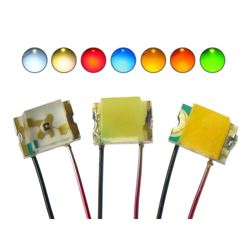 SMD LED 0805 mit Kupferlackdraht Kabel Mini LEDs in verschiedenen Farben