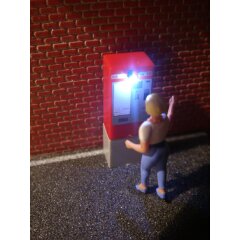 Spur H0 Fahrkartenautomat mit LED Beleuchtung
