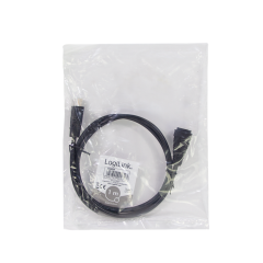 HDMI-Kabel, A/M zu A/F, 4K/30 Hz, schwarz, 1 m