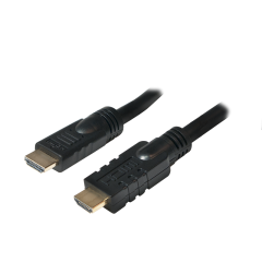 HDMI-Kabel, A/M zu A/M, 4K/30 Hz, Verst&auml;rker, schwarz, 15 m