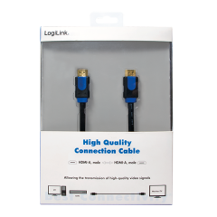HDMI-Kabel, A/M zu A/M, 4K/30 Hz, schwarz/blau, 1 m