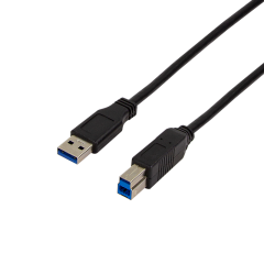 USB 3.0-Kabel, USB-A/M zu USB-B/M, schwarz, 1 m