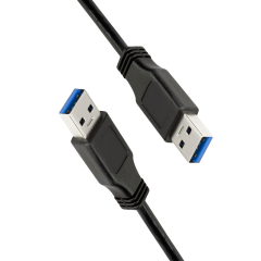 USB 3.0-Kabel, USB-A/M zu USB-A/M, schwarz, 1 m