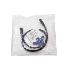 USB 2.0-Kabel, Micro-USB/M zu Micro-USB/F, schwarz, 0,5 m