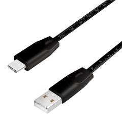 USB 2.0 Type-C Kabel, C/M zu USB-A/M, Metermaß,...