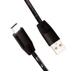 USB 2.0 Type-C Kabel, C/M zu USB-A/M, Meterma&szlig;, schwarz, 1 m