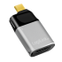 USB 3.2 Gen2 Type-C-Adapter, C/M zu HDMI-A+USB-C, 4K, PD, Alu, schwarz/grau