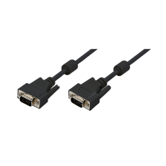 VGA-Kabel, HD15/M zu HD15/M, 1080p, 2x Ferrit, schwarz,...