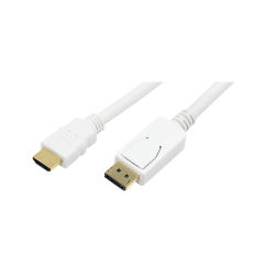 DisplayPort-Kabel, DP/M zu HDMI-A/M, 1080p, weiß, 2 m