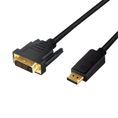 DisplayPort-Kabel, DP/M zu DVI/M, 1080p, schwarz, 2 m