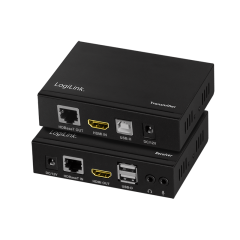 HDMI-HDBaseT-Extender-Set, KVM, 100 m, 2xUSB, 4K/60 Hz,...