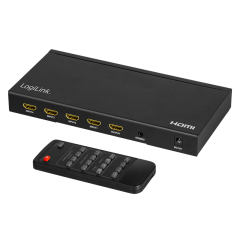 HDMI-Switch 4x1-Port, Multiviewer, 4K/30 Hz, Scaler,...