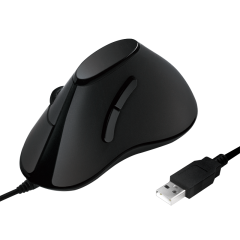 Ergonomische USB-Maus, vertikal, 1000 dpi, schwarz