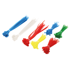 Kabelbinder-Set, PA66, 300 Stk., gemischtfarbig, mehrere L&auml;ngen
