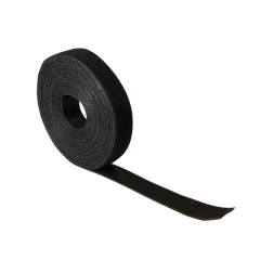 Klettband, schwarz, Breite: 20 mm, auf Rolle, 10 m
