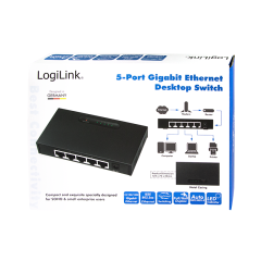 5-Port Gigabit Ethernet Desktop Switch, Metallgeh&auml;use