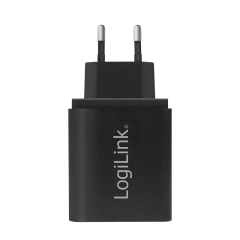 USB Steckdosenadapter, 4x USB-Port, 24W, schwarz