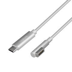 USB 3.2 Gen 1-Kabel, USB-C/M zu Magsafe/M (90°), PD,...