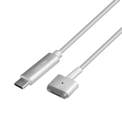 USB 3.2 Gen 1-Kabel, USB-C/M zu Magsafe2/M, PD, silber,...