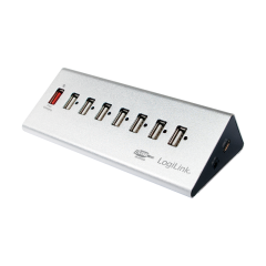 USB 2.0 High Speed Hub 7-Port + 1x Schnell-Ladeport