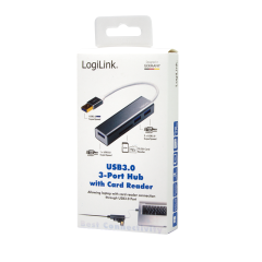 USB 3.0, 3-Port Hub, mit Kartenleser