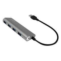 USB 3.0, 4-Port Hub, mit Aluminiumgehäuse