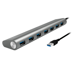 USB 3.0, 7-Port Hub, mit Aluminiumgeh&auml;use