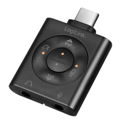USB 3.2-Audio-Adapter mit EQ, USB-C/M zu 2x 3,5 mm/F, 7.1...
