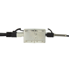 RJ45 Mini Patchkabelverbinder, Cat.6, geschirmt, Metallgeh&auml;use