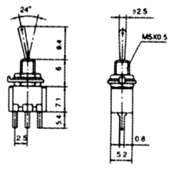 Micro-Kippschalter McPower, 250V/1A, 3-polig, 2...