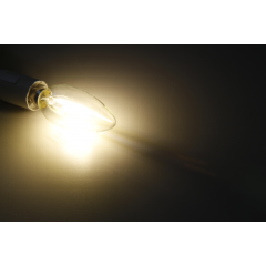 LED Filament Kerzenlampe McShine Filed, E14, 2W, 260 lm, warmwei&szlig;, klar