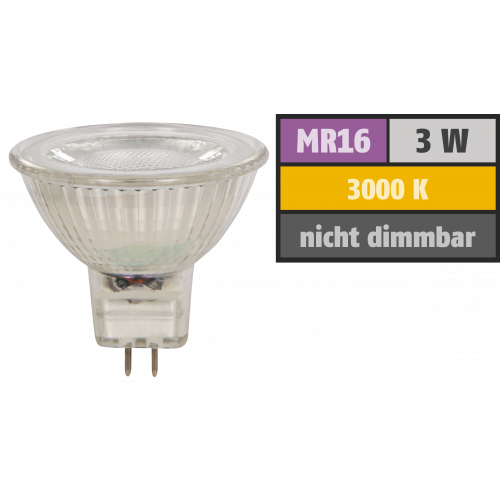 LED-Strahler McShine MCOB MR16, 3W, 250 lm, warmwei&szlig;