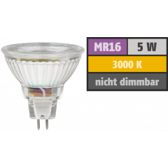 LED-Strahler McShine MCOB MR16, 5W, 400 lm, warmweiß